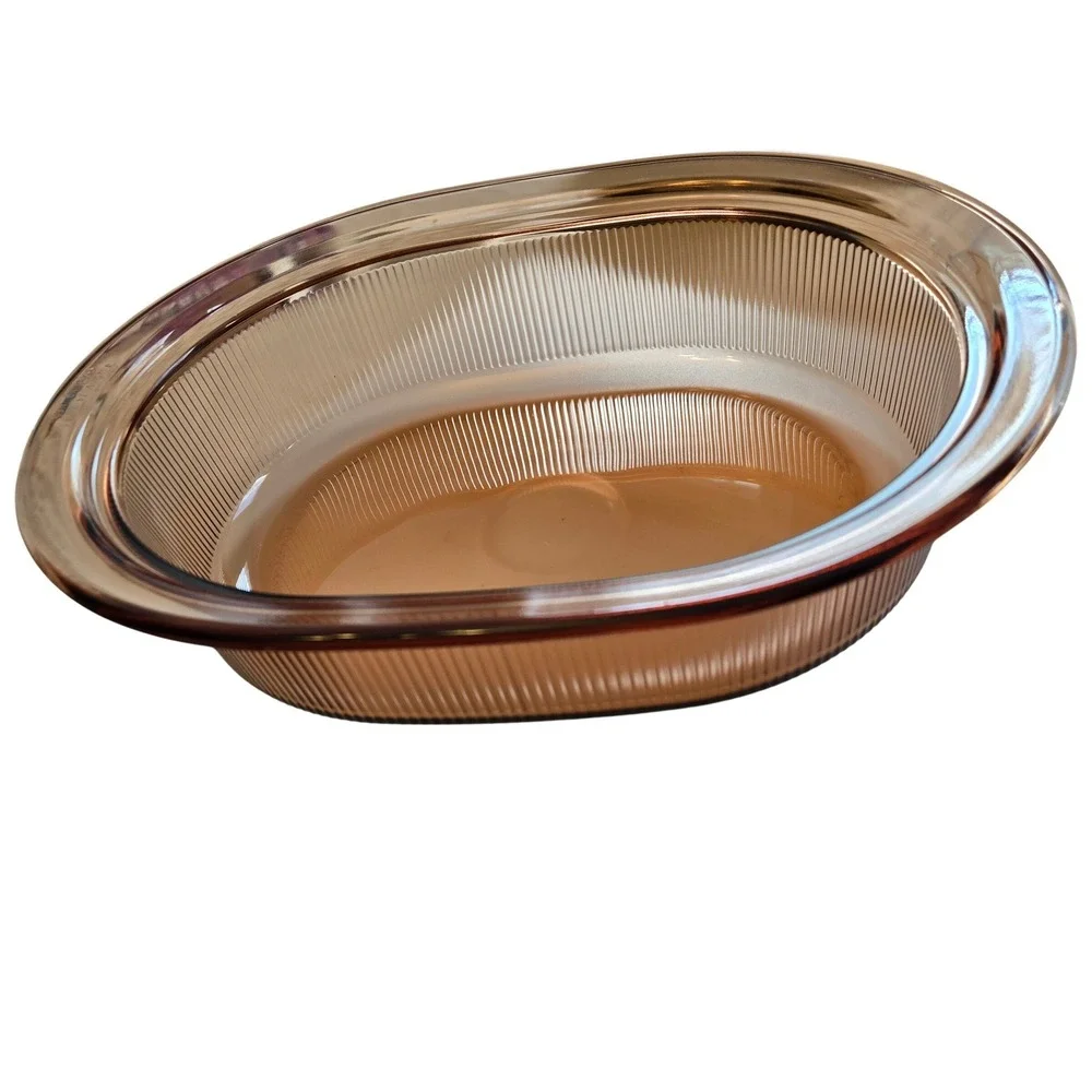 Vision‎ Corning Amber Glass Covered Casserole Dish w Lid V24C